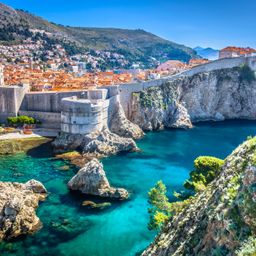 Dubrovnik view on city walls