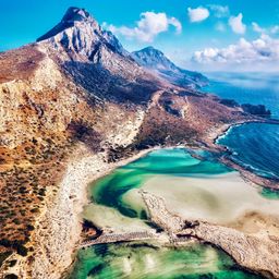 Balos lagoon in Crete, Greece